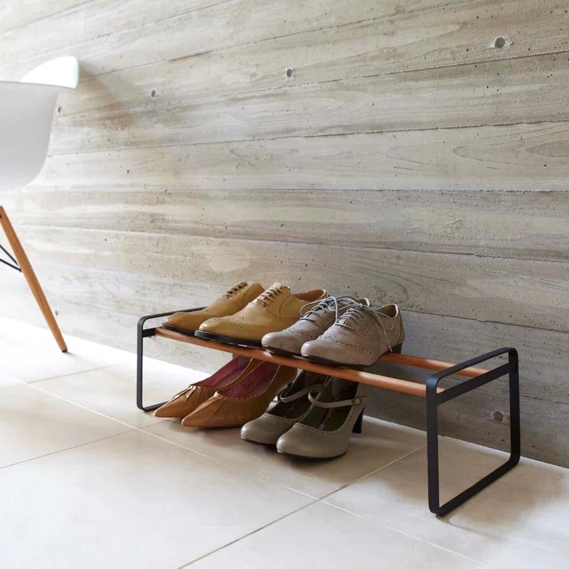 Yamazaki Home Shoe Rack, Steel, Expandable, Stackable