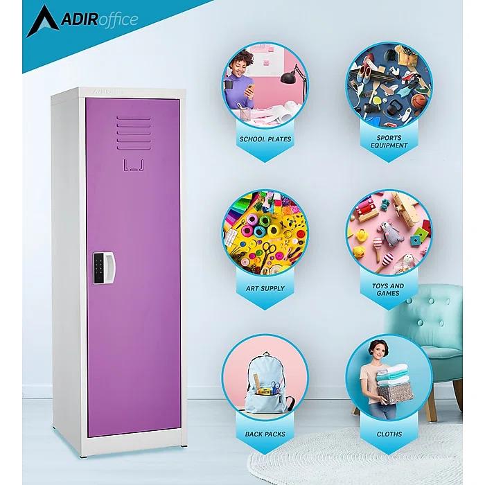 AdirOffice AdirOffice 48" H x 15" W Steel Single Tier Storage Locker with Digital Lock