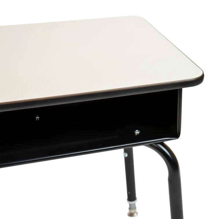 Flash Furniture Goddard Height-Adjustable Open Front Student Desk with Metal Book Box
