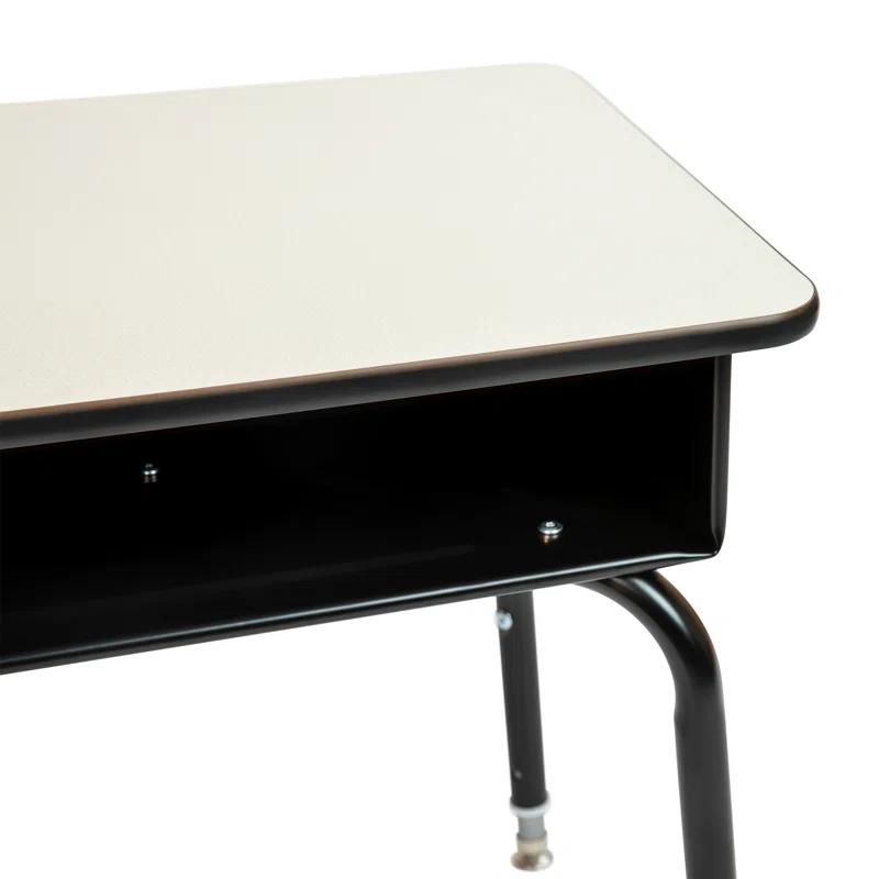 Flash Furniture Goddard Height-Adjustable Open Front Student Desk with Metal Book Box