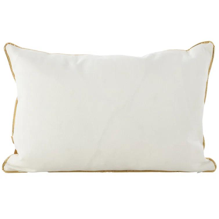 Saro Poinsettia Pillow Collection Floral Cotton Throw Pillow