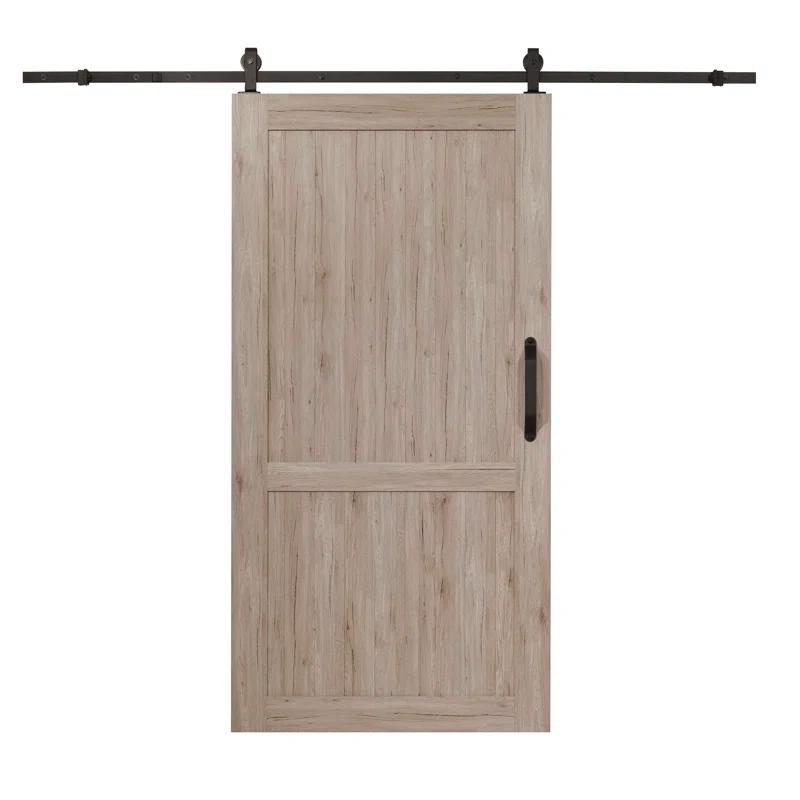 LTL Home Products Millbrooke 84'' Hollow Paneled with Installation Hardware Kit Barn Door