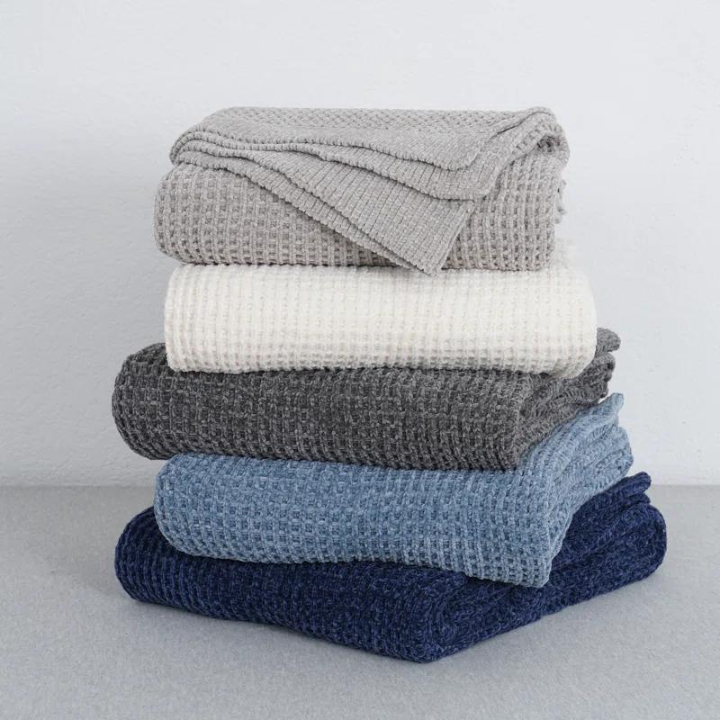 EverGrace Amor Waffle Knitted Throw Blanket