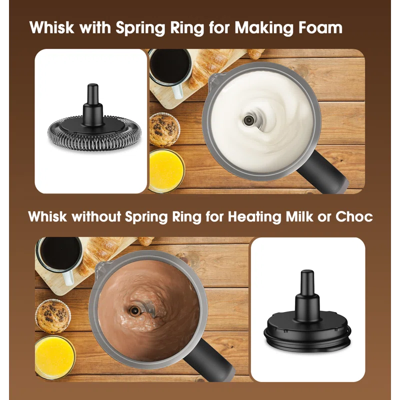 Teendow 900ml Electric Milk Frother Machine, Coffee Foamer Stainless Steel Milk Pitcher, Tea Stirrer, Hot And Cold Double,sliver | Wayfair