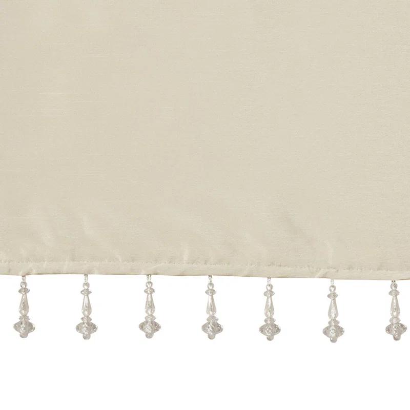 Madison Park Emilia Lightweight Faux Silk Single Valance with Beads
