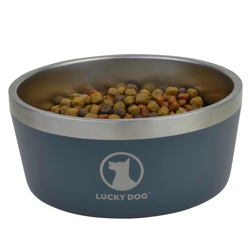 Lucky Dog INDULGE 8 Double Wall Stainless Steel Dog Bowl & Reviews | Wayfair