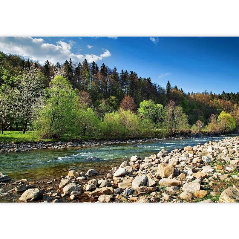 IDEA4WALL Forest Nature Landscape Peel & Stick Border