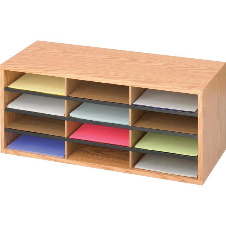 Safco Products Company Small Wood/Corrugated Literature Organizer