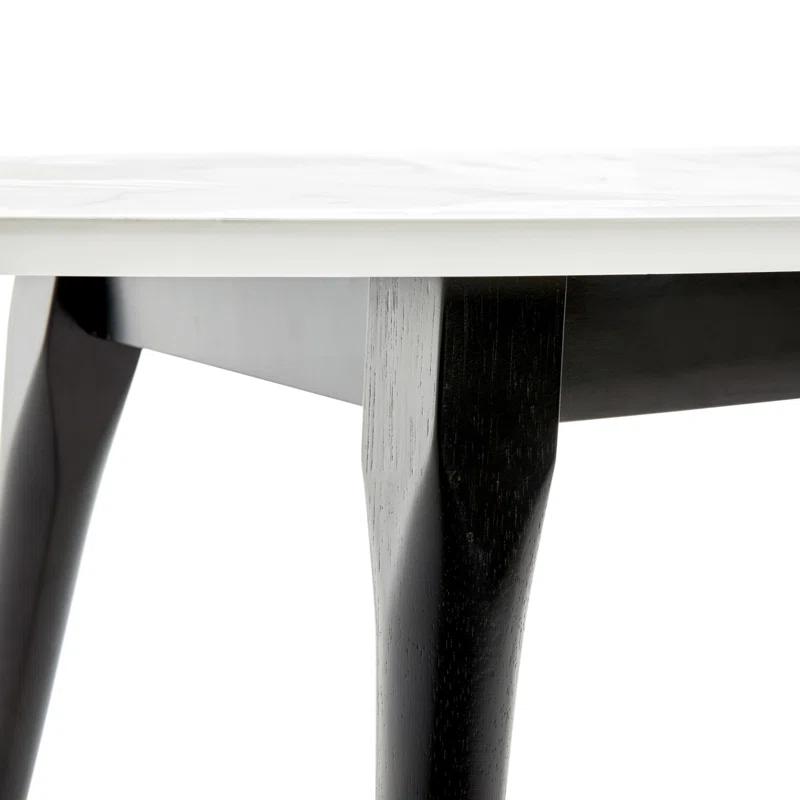 Elle Decor Clemintine Elle Decor Mid-Century Modern Oval Coffee Table with Brass Accents