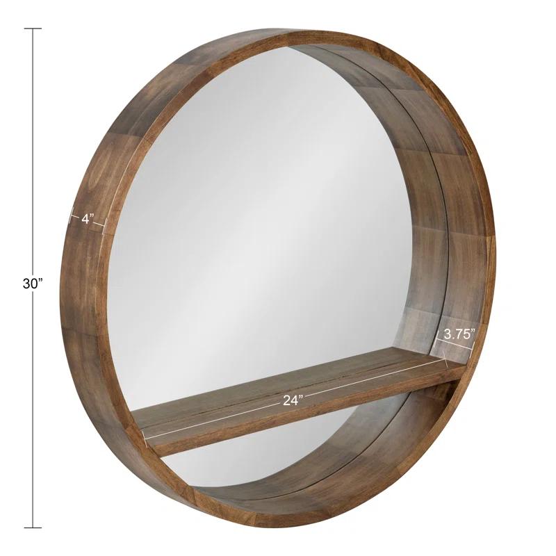 Shane Flat Wall Mirror with Shelves