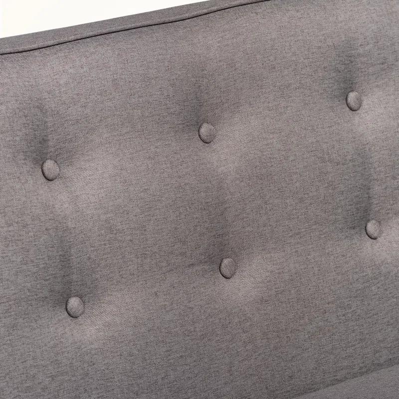 George Oliver Tomball Gray Fabric Upholstered 2-Pc Wood Dining Nook Banquette Set, 31.39" H X 53.25" W X 26.16" D