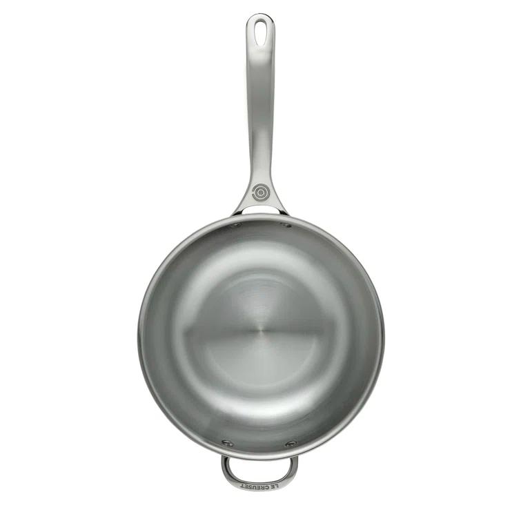 Le Creuset Stainless Steel Saucier Pan with Lid