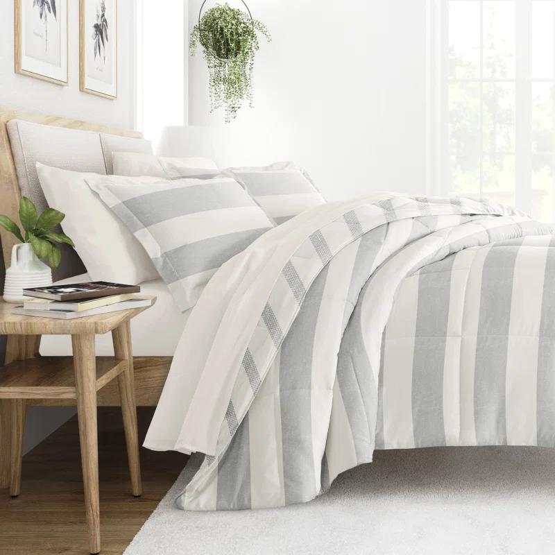 7-Piece Bedding Bundle - Pattern Comforter and Sheet Set
