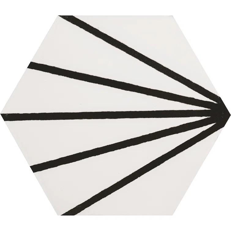 GeoHex Deco 8" Hexagon Matte Porcelain Floor and Wall Tile (9.03 Sq. Ft. / Case)