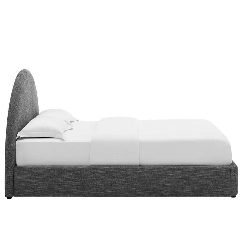 Resort Performance Velvet Arched Round Platform Bed