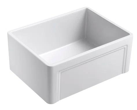 Floretta 24" L x 18" W Farmhouse Kitchen Sink With Grid and Strainer