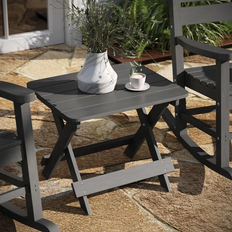 Taylor & Logan Collis Rectangular Outdoor Folding Side Table