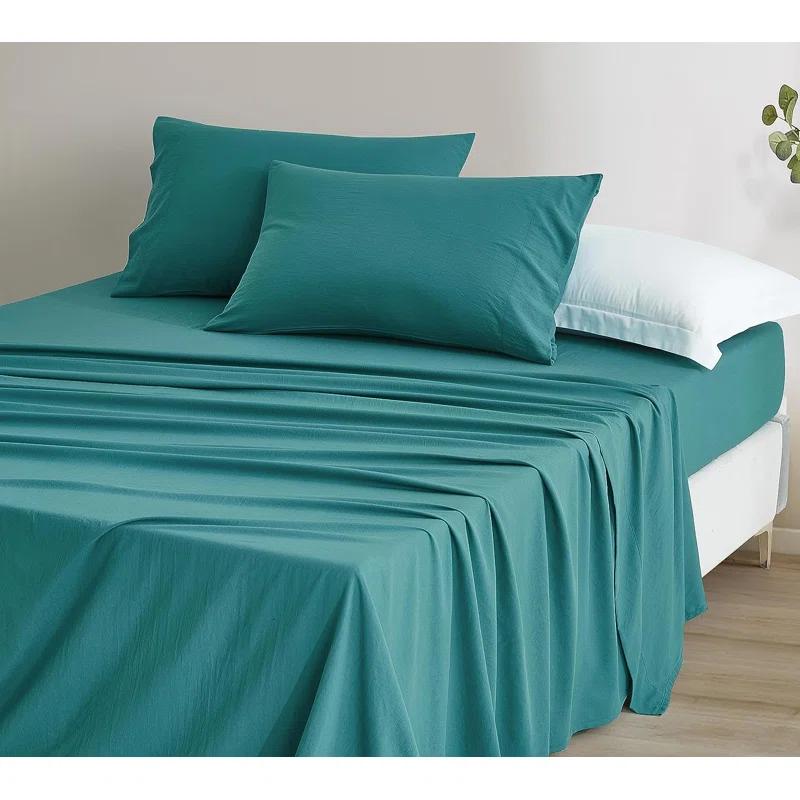Chezmoi Collection Washed Microfiber Bedding Microfiber Sheet Set