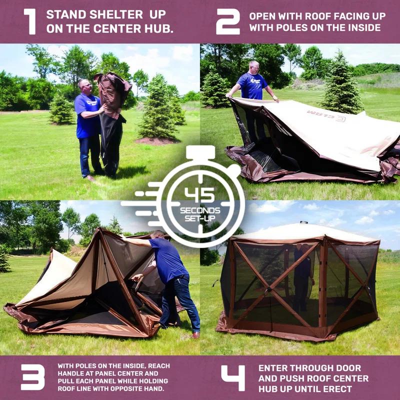 Clam CLAM Quick-Set Pavilion Portable Outdoor Canopy Shelter