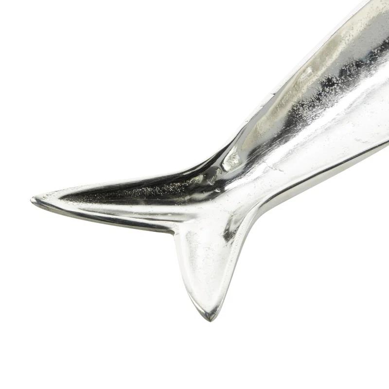 CosmoLiving by Cosmopolitan Aluminum Metal Fish Decor Tray Set