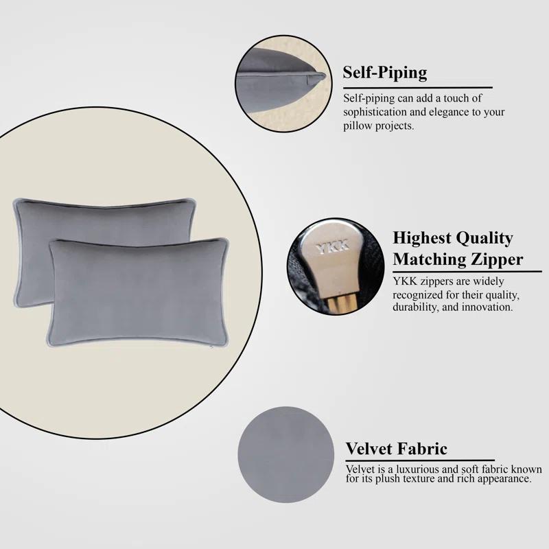 A1 Home Collections LLC Velvet Pillow Cover (Set of 2)