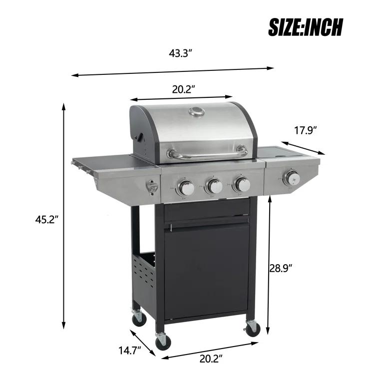 vikrami 3 Burner Bbq Grill