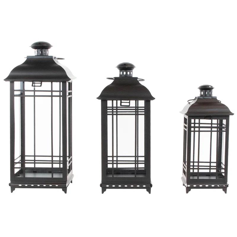 Distressed Mission Style Candle Lanterns