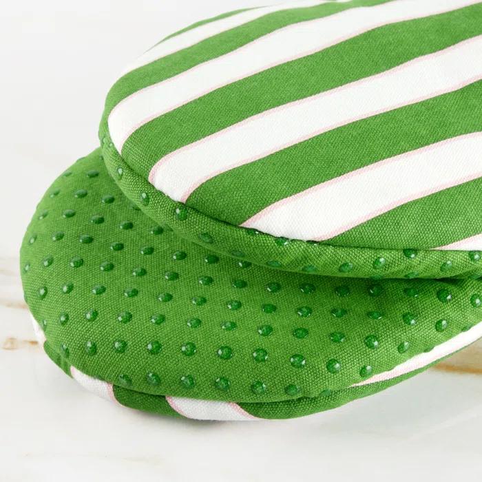 kate spade new york Kate Spade New York Loop And Dot Striped Cotton Oven Mitt Set (Set of 2)