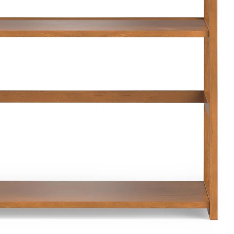 Simpli Home Acadian 30"W Solid Wood 5 Shelf Ladder Bookcase with Open Shelves