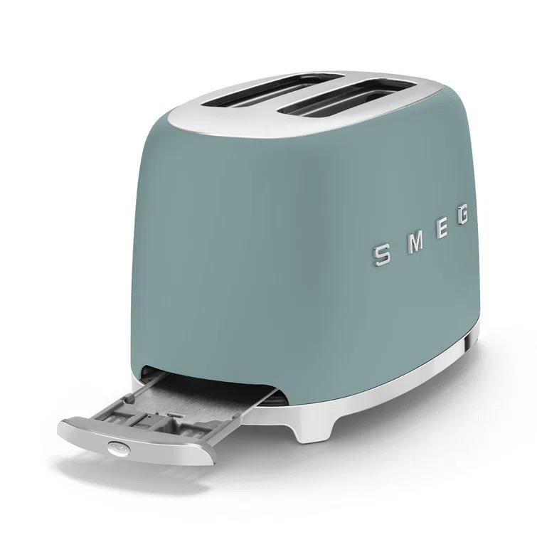 SMEG Matte Jade Green 2-Slice Retro Toaster