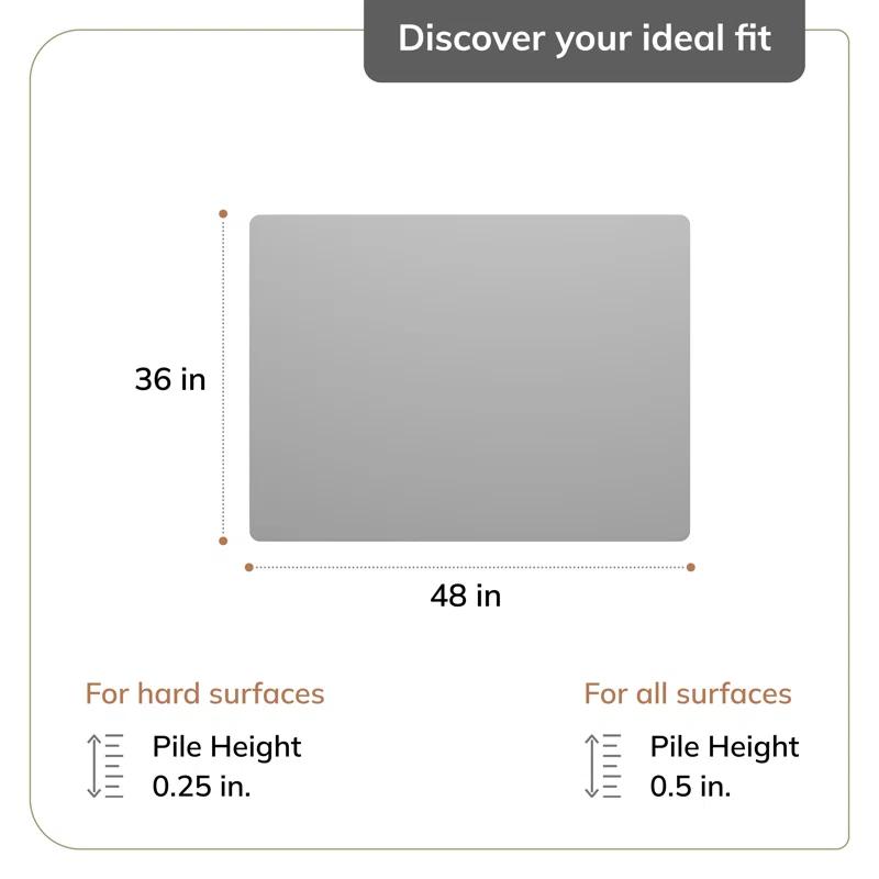 Anji Mountain Maldives Carpet Straight Rectangular Chair Mat