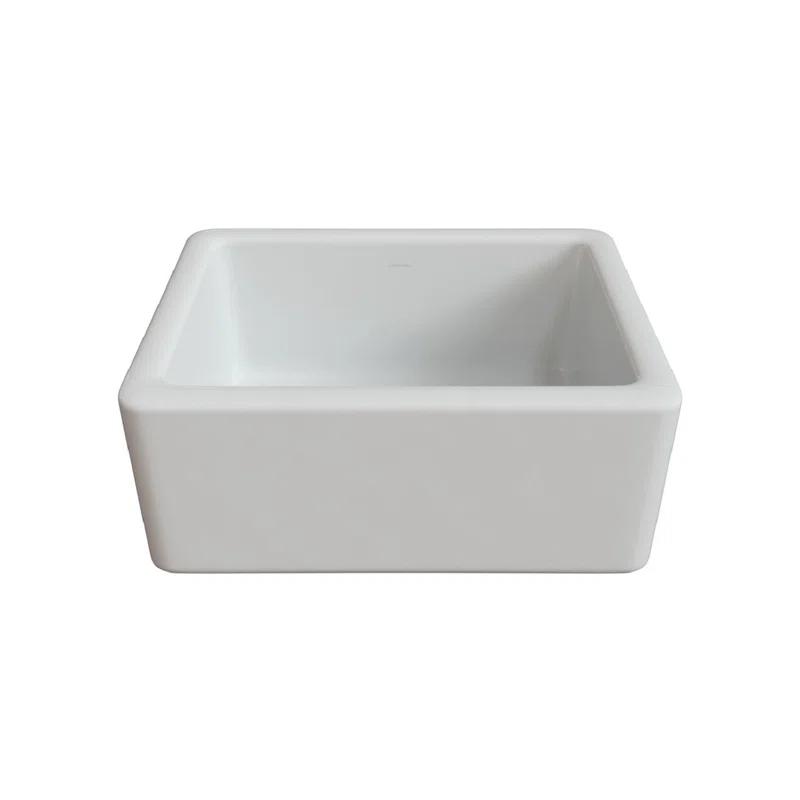 24'' L Farmhouse / Apron Single Bowl Fireclay Kitchen Sink