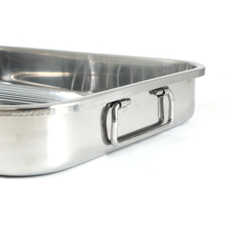 Cook Pro Cook Pro All-In-One 9.5'' Stainless Steel Roasting Pan with Rack