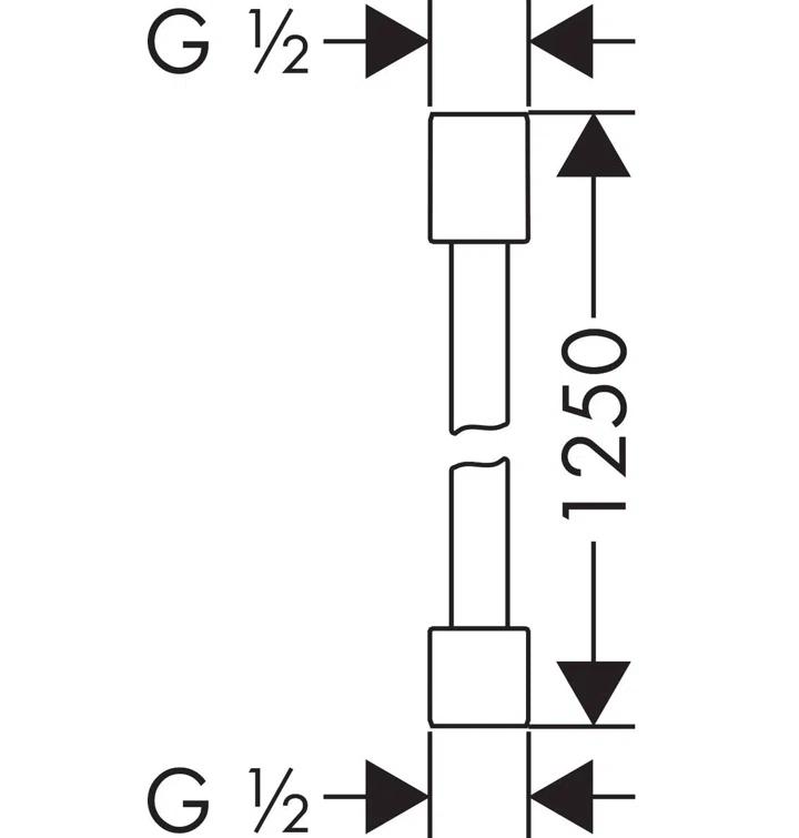 Hansgrohe Starck 49" Hose Free Standing Tub Filler 28282000