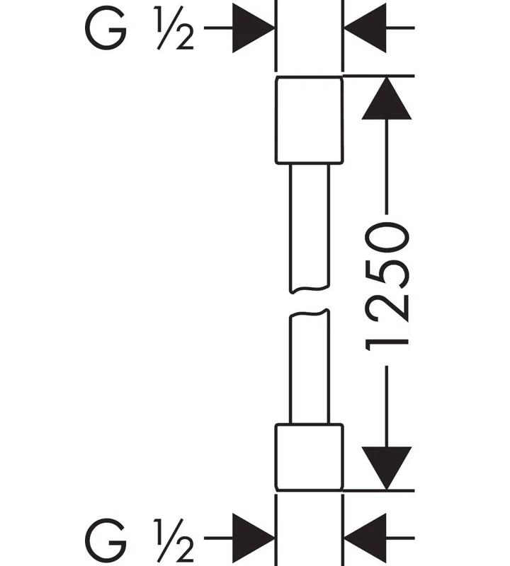 Hansgrohe Starck 49" Hose Free Standing Tub Filler 28282000