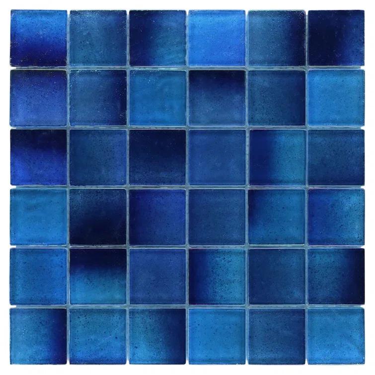 Speckle 11.73" x 11.73" Iridescent 2" Squares Glass Mosaic Wall Tile (0.95 Sq. Ft. / Sheet)