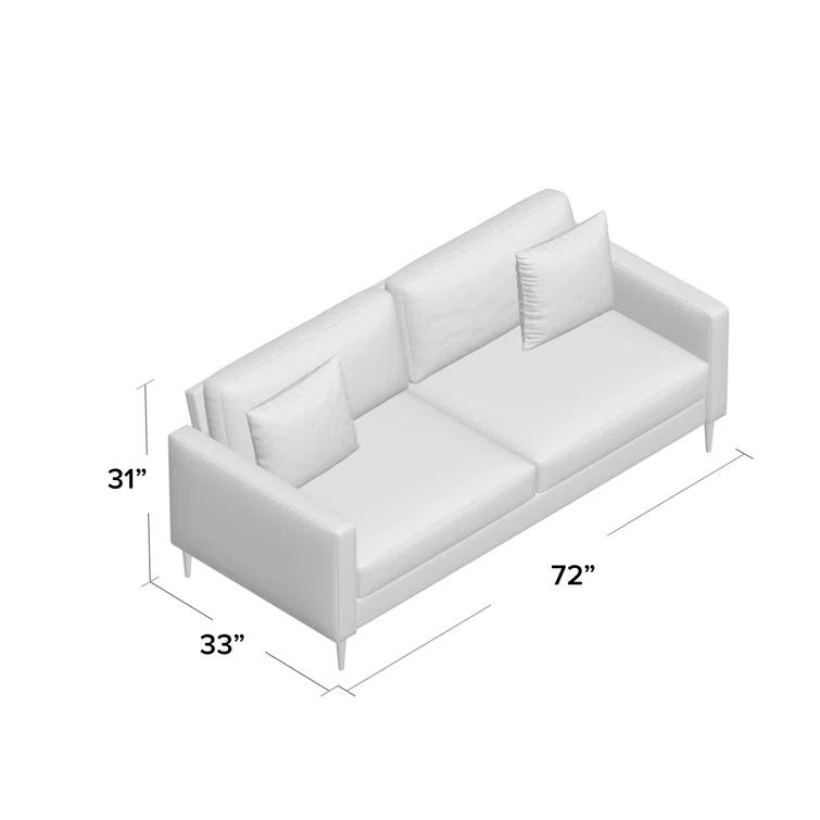 CosmoLiving by Cosmopolitan Highland 72" Square Arm Sofa
