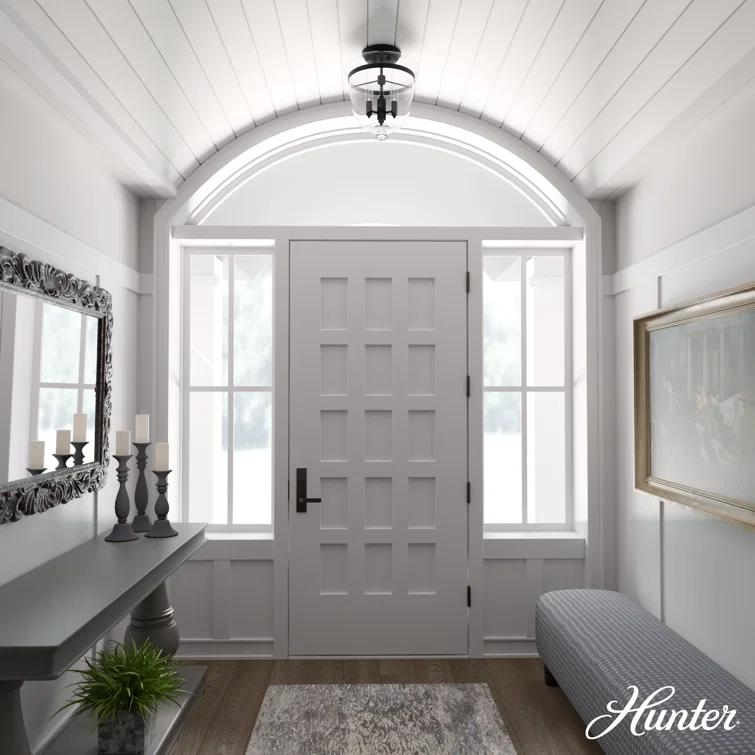 Hunter Fan Belltown 3 - Light 13'' Unique/Statement Urn Semi Flush Mount