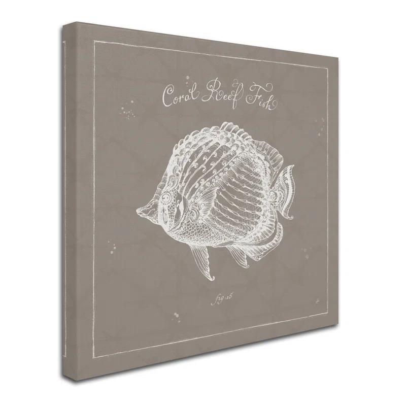 Trademark Fine Art " Underwater Life XIV Greige " by Daphne Brissonnet