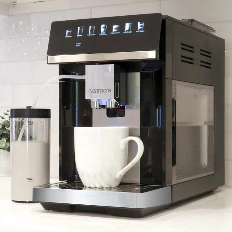 Kenmore Kenmore Super Automatic Espresso Machine with Dual Cream System Milk Frother & Grinder