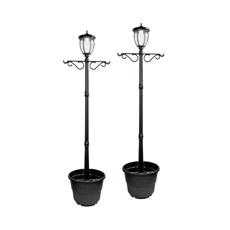 Nature Power 72'' Solar Powered Outdoor Floor Lamp (Set of 2)