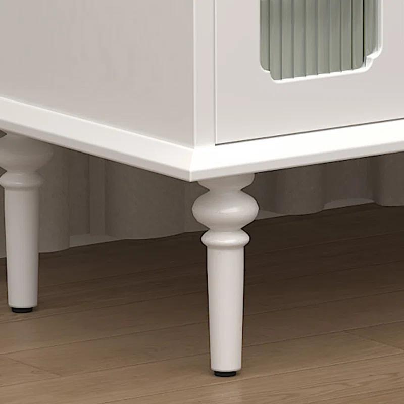 Charlton Home® Eldren 47.6-inch Antique Sideboard with Adjustable Shelves and 4 Glass Doors