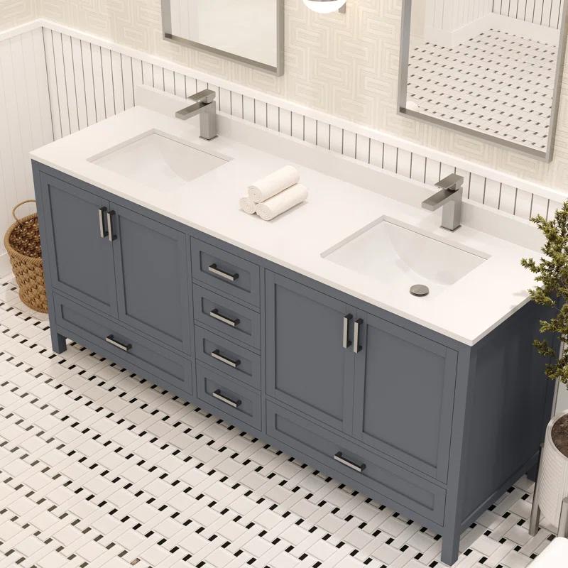 Ayna Decors Rooh 71 Double Bathroom Vanity Base Only