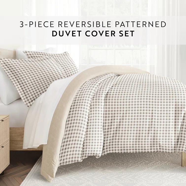 Becky Cameron Patterned Ultra Soft 3 Piece Duvet Cover Set - Serenity