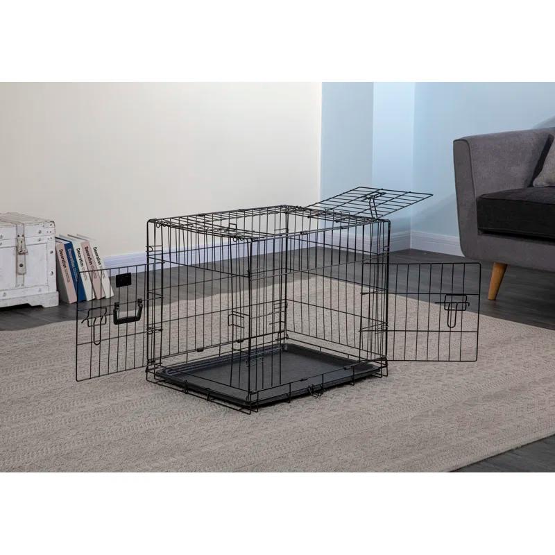 Go Pet Club Metal Collapsible Pet Crate with 3 Doors