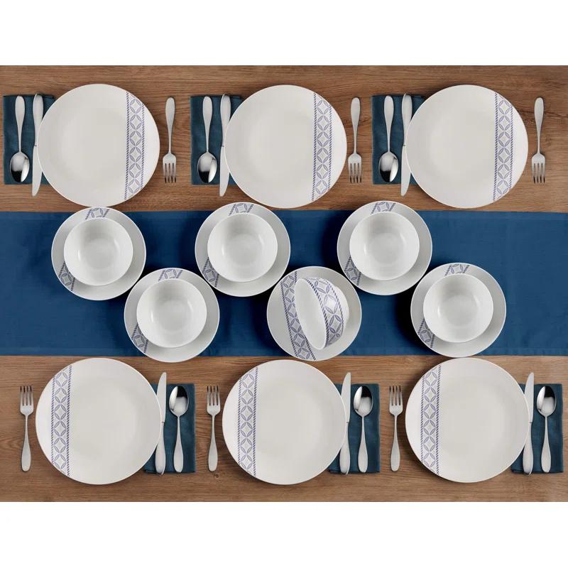 Studio Nova Preslie 18-Piece Porcelain Dinnerware Set, Service for 6