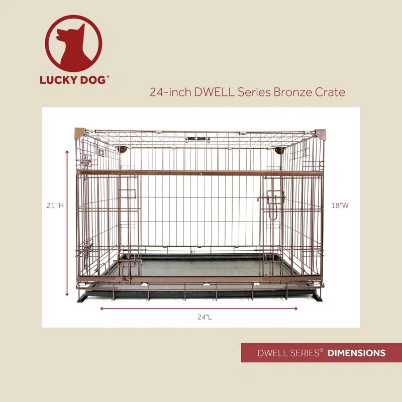 Lucky Dog Lucky Dog Dwell Series Crate - Bronze Finish
