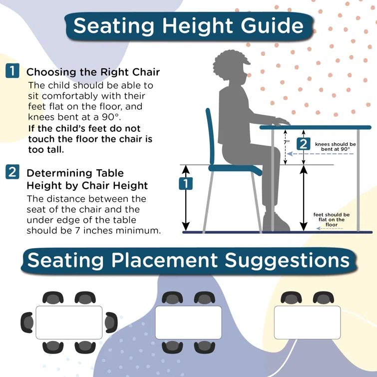 Children's Factory AS WE GROW Rectangular Adjustable Table