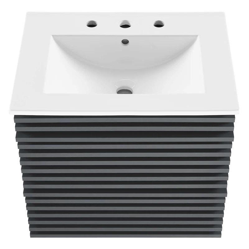 Trio Supply House Modway Render 24" Wall-Mount Bathroom Vanity