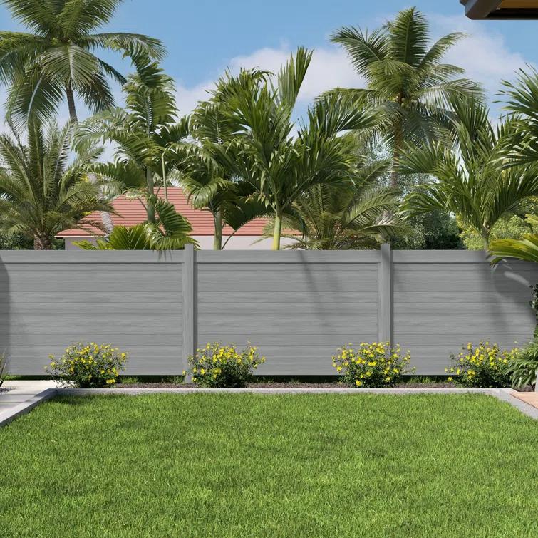 Barrette Outdoor Living Horizontal Fence Driftwood Vinyl Privacy Panel Kit